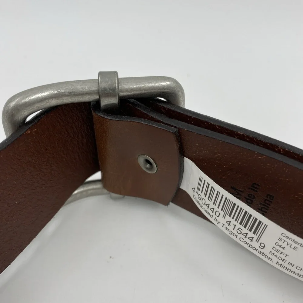 Mossimo Men's Genuine Leather Brown Belt M 41 Inch Antique Finish/NWT‎ No Holes